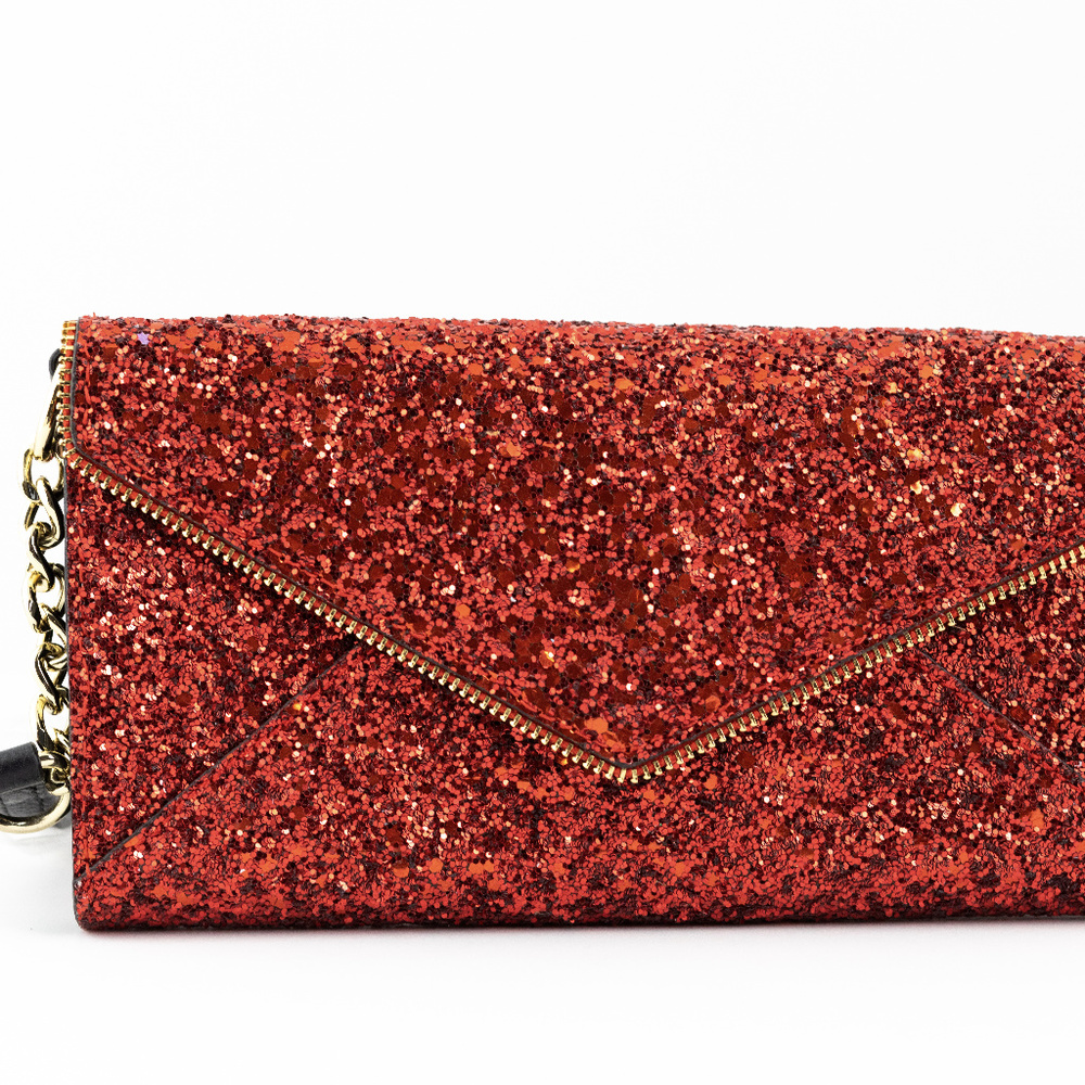 Rebecca Minkoff Glitter Cleo Wallet on a Chain